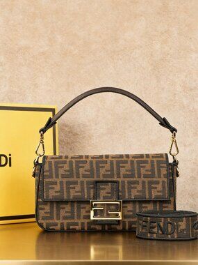 Fendi Baguette Medium FF Jacquard Bag